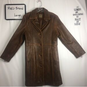 R&D Brown Leather Coat